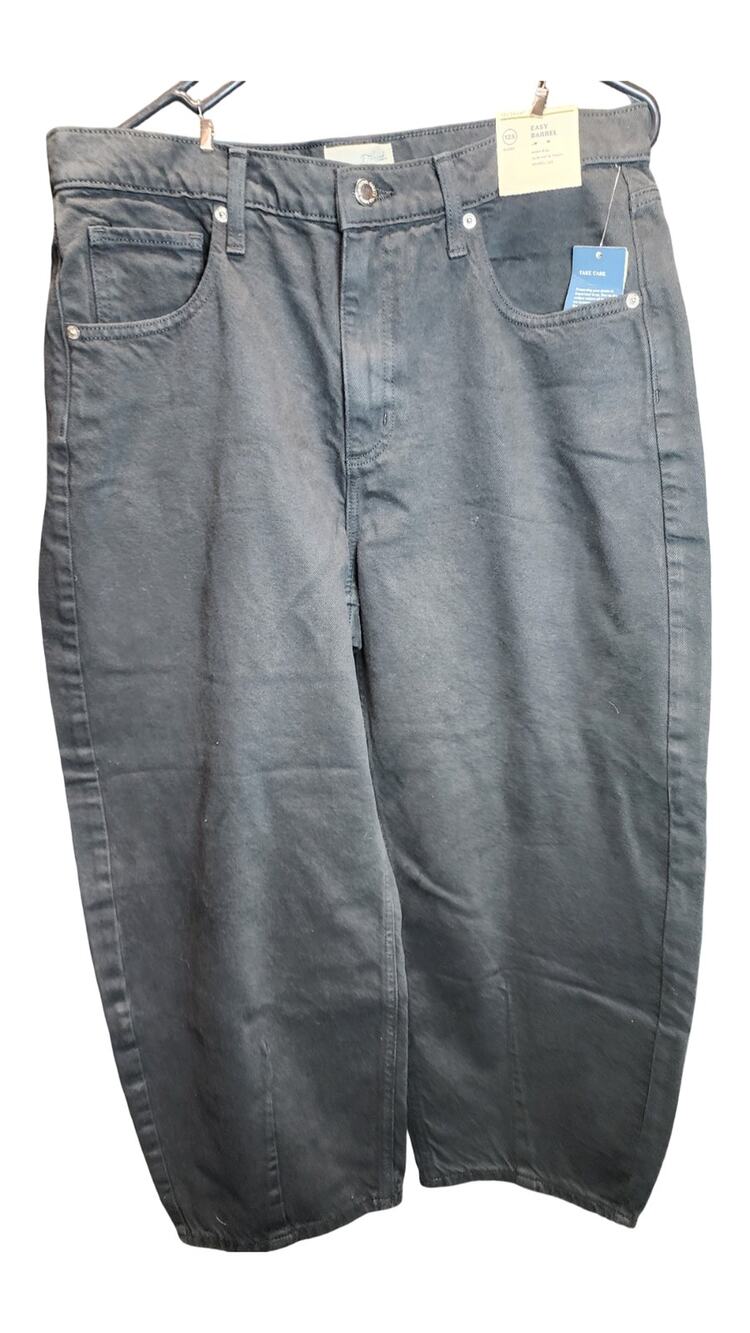 Universal Thread Easy Barrel Jeans Black 12 Short NWT High Rise Cotton